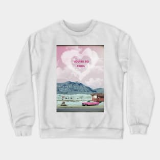 True romance retro travel print Crewneck Sweatshirt